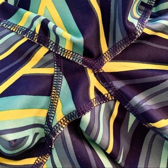 Everlast Striped Neon Workout Leggings Women’s Size Medium - Picture 5 of 8